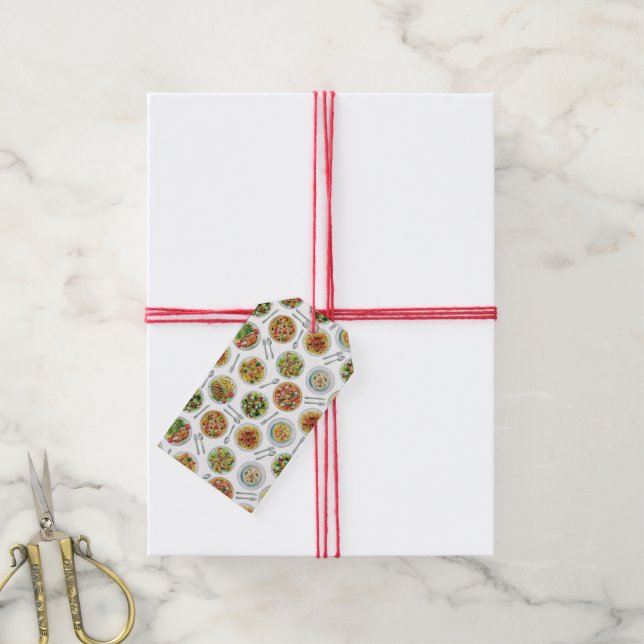 Étiquettes-cadeau Balise Cadeau alimentaire (Avec de la ficelle)