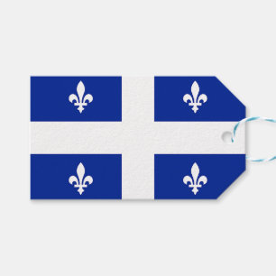 Étiquettes-cadeau Balise cadeau avec Drapeau du Québec, Canada