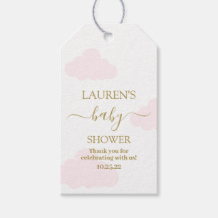 Étiquettes-cadeau Balise cadeau Baby shower fille de nuages roses