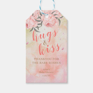 Étiquettes-cadeau Balise cadeau Baby shower rose Floral