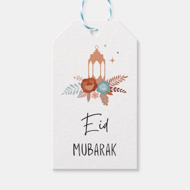 Étiquettes-cadeau Balise cadeau Boho Eid Moubarak (Devant)