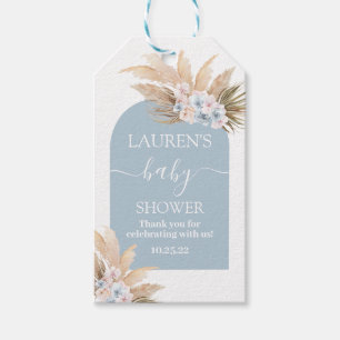 Étiquettes-cadeau Balise cadeau Boho Pampas Grass Baby shower garçon