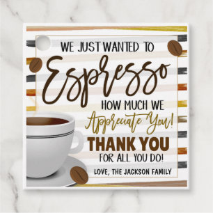 Étiquettes Cadeau Balise cadeau café