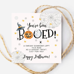 Étiquettes Cadeau Balise cadeau Carré Halloween Vous avez été réserv