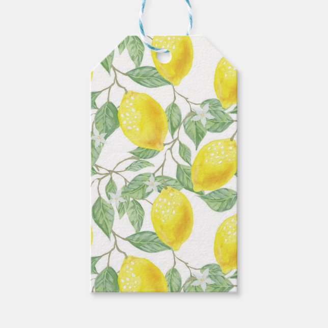 Étiquettes-cadeau Balise cadeau citron (Devant)
