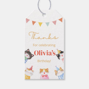 Étiquettes-cadeau Balise cadeau d'anniversaire de chat, Es-tu en tra