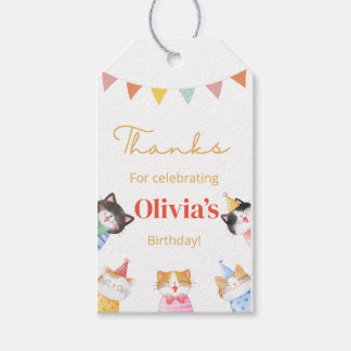 Étiquettes-cadeau Balise cadeau d'anniversaire de chat, Es-tu en tra