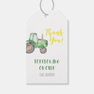 Étiquettes-cadeau Balise cadeau d'anniversaire de Green Tractor Farm
