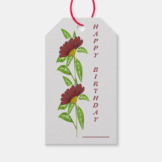 Étiquettes-cadeau Balise cadeau d'anniversaire heureuse (Devant)