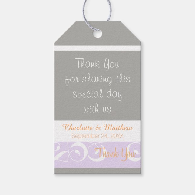 Étiquettes-cadeau Balise cadeau d'anniversaire mariage Merci (Devant)