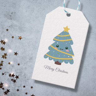 Étiquettes-cadeau Balise cadeau d'arbre de Noël mignon