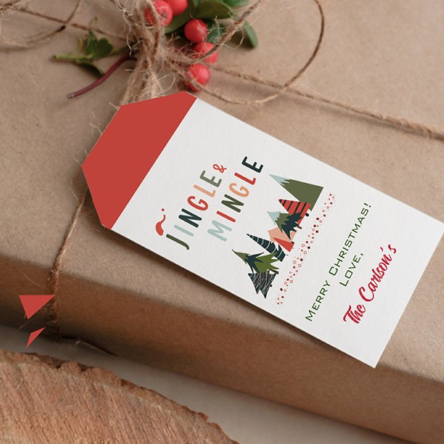 Étiquettes-cadeau Balise cadeau d'arbre de Noël mignon (Créateur téléchargé)