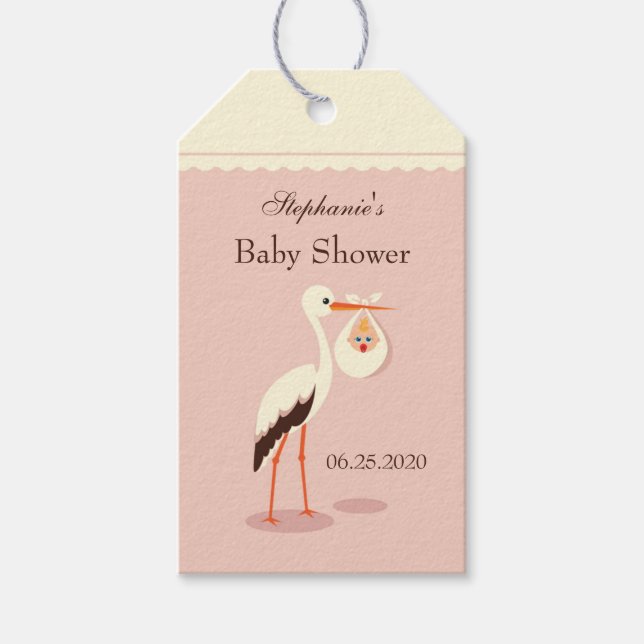 Étiquettes-cadeau Balise cadeau de Baby shower bébé mignon (Devant)