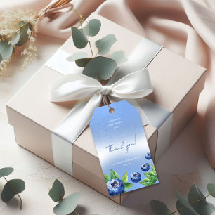 Étiquettes-cadeau Balise cadeau de Baby shower de bleuet Merci