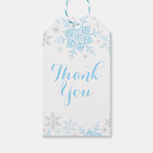 Étiquettes-cadeau Balise cadeau de Baby shower Little Snowflake
