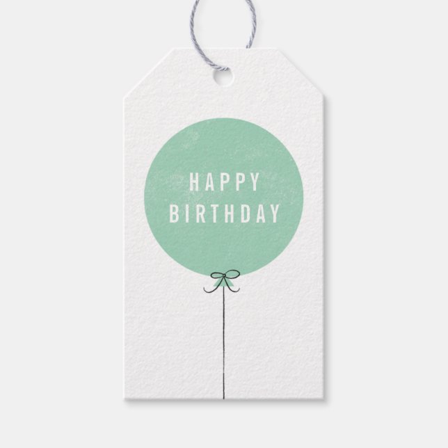 Étiquettes-cadeau Balise cadeau de ballon - Mention (Devant)