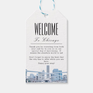 Étiquettes-cadeau Balise cadeau de bienvenue personnalisée à Chica