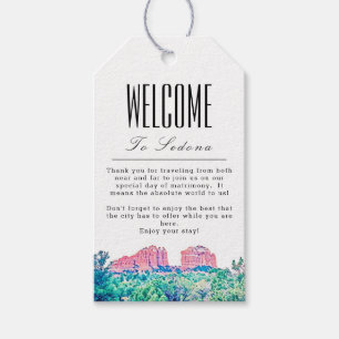 Étiquettes-cadeau Balise cadeau de bienvenue Sedona personnalisée