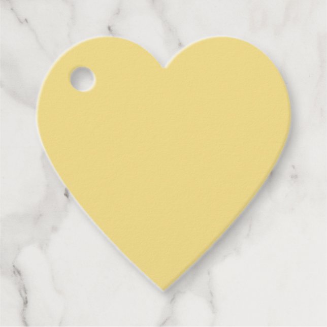 Étiquettes Cadeau Balise cadeau de coeur jaune (Devant)