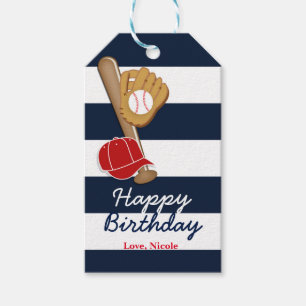 Étiquettes-cadeau Balise cadeau de fête d'anniversaire de baseball b