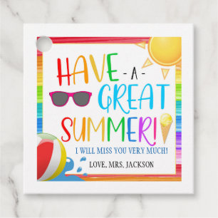 Étiquettes Cadeau Balise cadeau de fin d'année scolaire