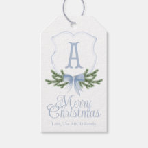 Balise cadeau de la crête de Noël - Une Bague Bleu
