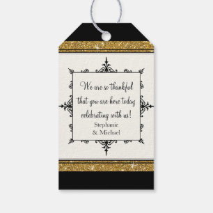 Étiquettes-cadeau Balise cadeau de la faveur nuptiale or ornement Pa