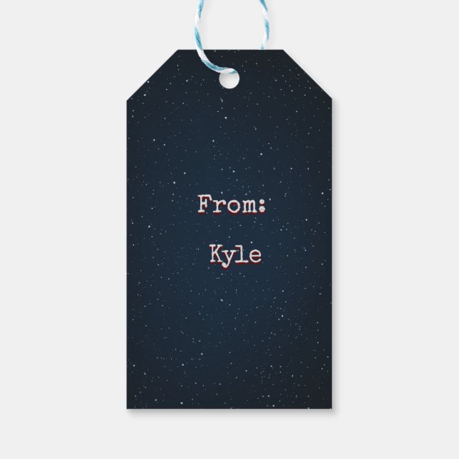 Étiquettes-cadeau Balise cadeau de la marine spatiale (Dos)