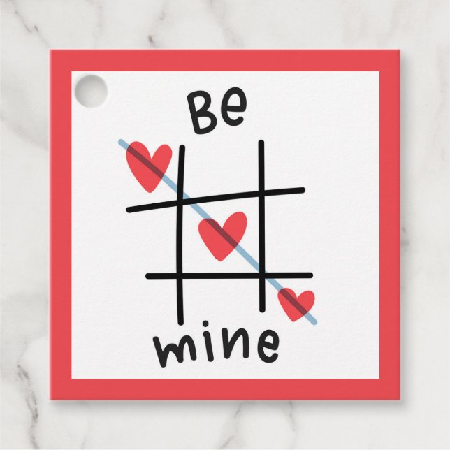 Étiquettes Cadeau Balise cadeau de la Saint-Valentin Be Mine Tic Tac (Devant)