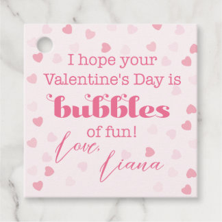 Étiquettes Cadeau Balise cadeau de la Saint Valentin en bulles