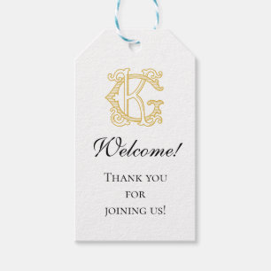 Étiquettes-cadeau Balise cadeau de logo KG Monogram GK COULEURS MODI