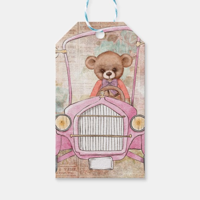 Étiquettes-cadeau Balise cadeau de l'ours en peluche (Devant)