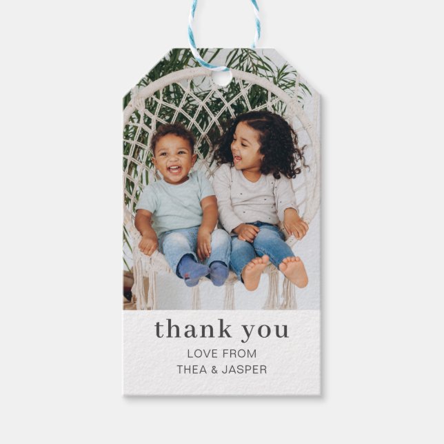 Étiquettes-cadeau Balise cadeau de Merci photo d'anniversaire conjoi (Devant)