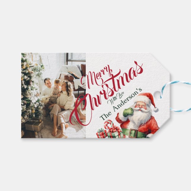 Étiquettes-cadeau Balise cadeau de Noël Balises cadeaux personnalisé (Devant (Horizontal))