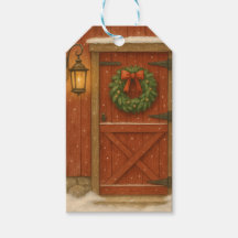 Balise cadeau de Noël de la porte de la grange rus