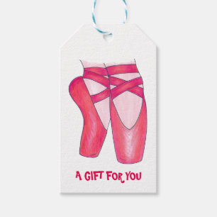 Étiquettes-cadeau Balise cadeau de Noël de l'enseignant de danse