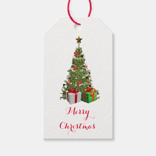 Étiquettes-cadeau Balise cadeau de Noël de Noël (Devant)