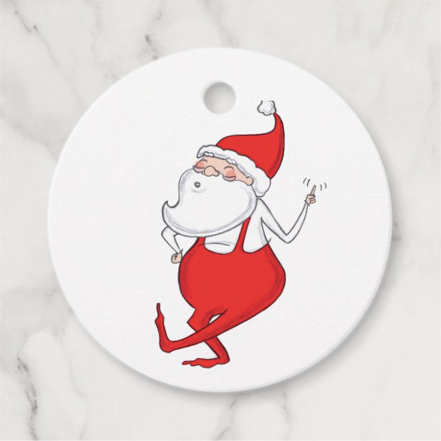 Étiquettes Cadeau Balise Cadeau de Noël du Père Noël (Devant)