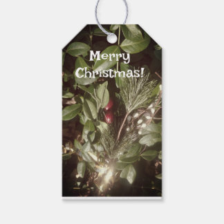 Étiquettes-cadeau Balise cadeau de Noël Green