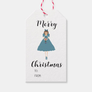 Étiquettes-cadeau Balise cadeau de Noël Noisette Ballet Clara