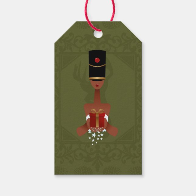 Étiquettes-cadeau Balise cadeau de Noël Nutcracker (Devant)