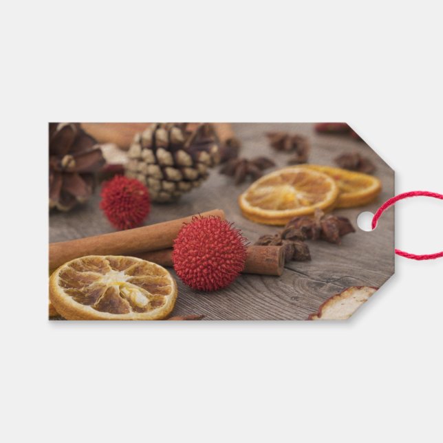 Étiquettes-cadeau Balise cadeau de Noël Potpourri (Devant (Horizontal))