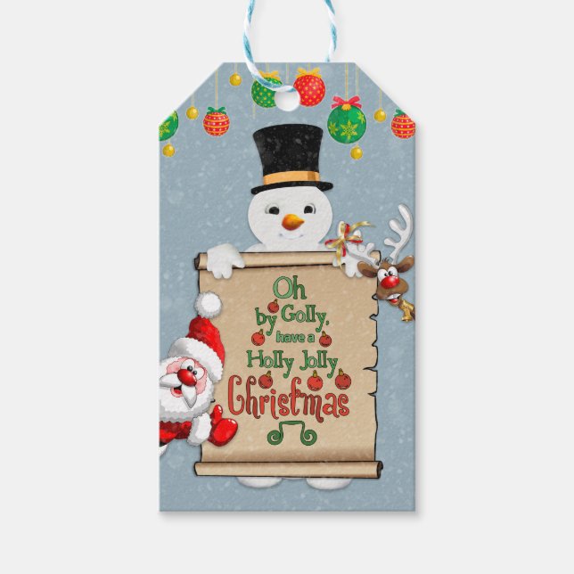Étiquettes-cadeau Balise cadeau de Noël pour les cadeaux de Noël (Devant)