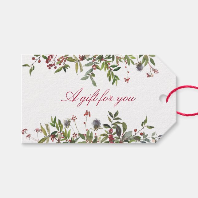 Étiquettes-cadeau Balise Cadeau de Noël rose (Devant (Horizontal))