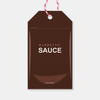 Étiquettes-cadeau Balise cadeau de paquet de sauce barbecue personna