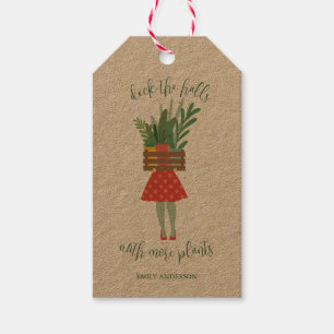 Étiquettes-cadeau Balise cadeau de plante Lady Christmas