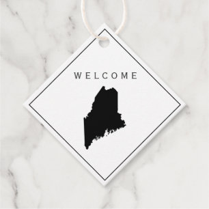 Étiquettes Cadeau Balise cadeau de sac de bienvenue Maine pour le we