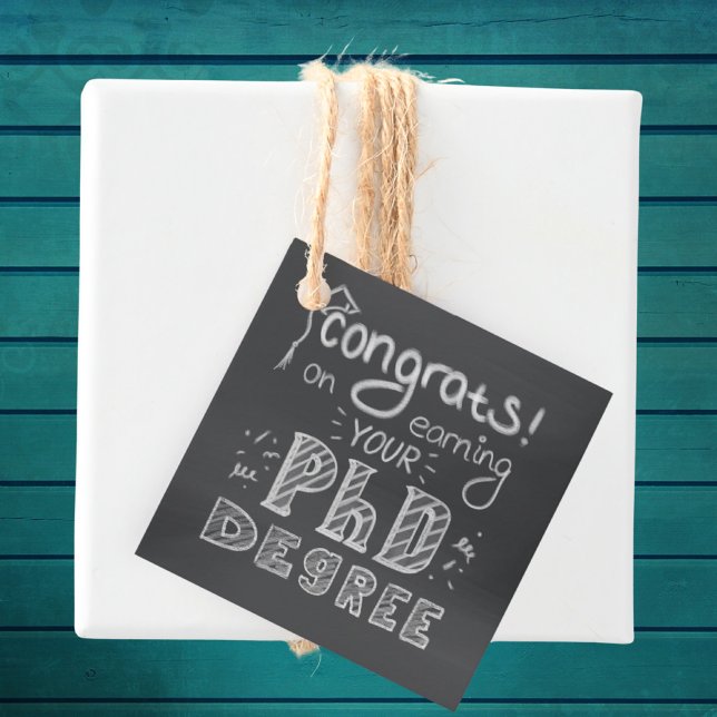 Étiquettes Cadeau Balise cadeau de thèse de doctorat (Créateur téléchargé)