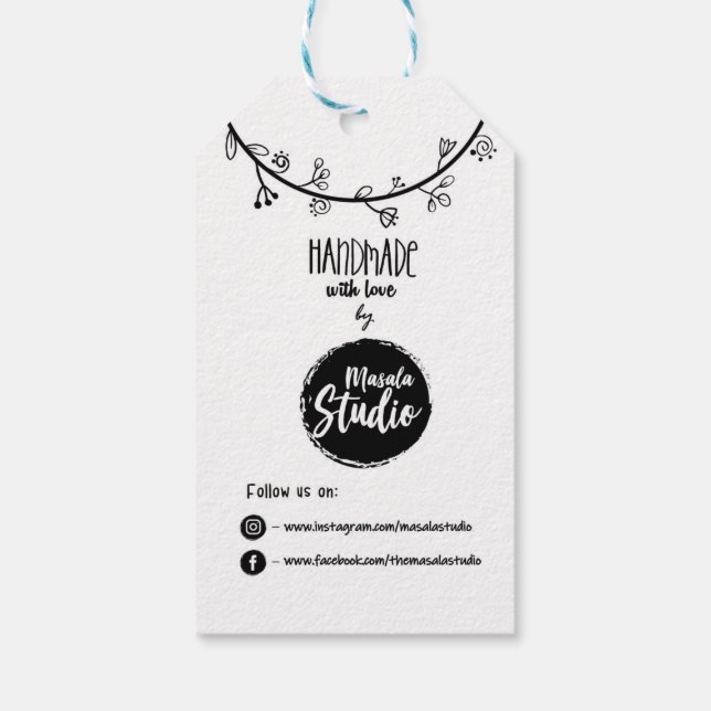 Étiquettes-cadeau Balise cadeau Diwali artisanal (Dos)
