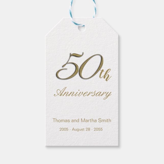 Étiquettes-cadeau Balise cadeau du 50e anniversaire (Devant)